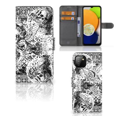 Telefoonhoesje met Naam Samsung Galaxy A03 Skulls Angel