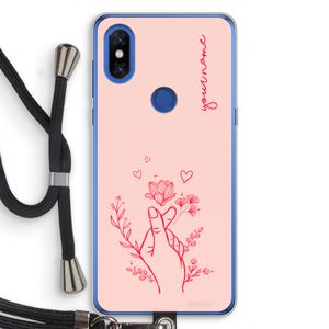 Giving Flowers: Xiaomi Mi Mix 3 Transparant Hoesje met koord