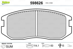 Valeo Remblokset 598626