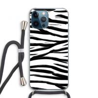 Zebra pattern: iPhone 12 Pro Transparant Hoesje met koord