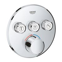 Grohe SmartControl Inbouwthermostaat - 4 knoppen - rond - chroom 29146000 - thumbnail