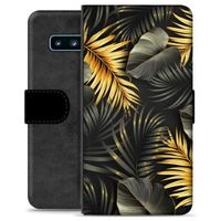 Samsung Galaxy S10+ Premium Wallet Hoesje - Gouden Bladeren