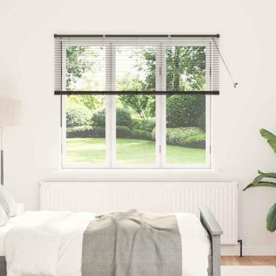 Raam Blind met gordijnen Anders Zwart 80 x 130 cm Aluminium