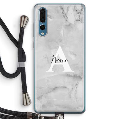 Ivory Marble: Huawei P20 Pro Transparant Hoesje met koord