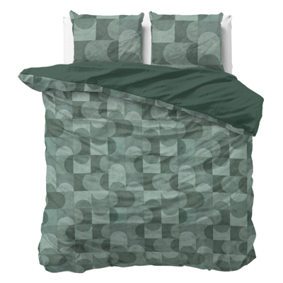 Sale: -42% | Dekbedovertrek Katoen - Cuba - Lits-Jumeaux (240x220 Cm) - Meerkleurig Katoen - - Sleeptime Pure - Dekbed-Discounter.nl