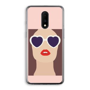 Red lips: OnePlus 7 Transparant Hoesje