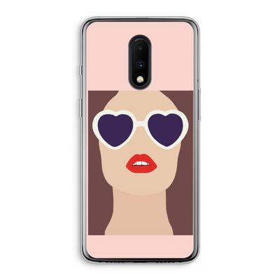Red lips: OnePlus 7 Transparant Hoesje