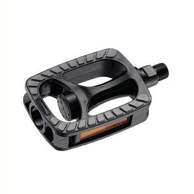 Union pedalen sp-813. 9/16" kunststof, zwart grijs non-slip (hangverpakking)
