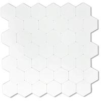 Zelfklevende Witte Hexagon Mozaïektegels - Gemakkelijk Installeren
