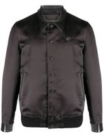 Philipp Plein veste bomber imprimée à fini satiné - Noir - thumbnail