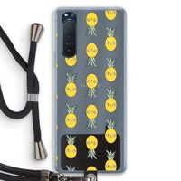 Ananas: Sony Xperia 5 II Transparant Hoesje met koord