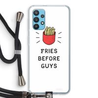 Fries before guys: Samsung Galaxy A32 4G Transparant Hoesje met koord