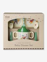 Babyset in roze HERO RICE melamine, 4 stuks groen
