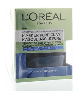 Loreal Pure clay masker anti-imperfecties (50 ml)