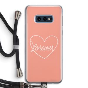Forever heart: Samsung Galaxy S10e Transparant Hoesje met koord