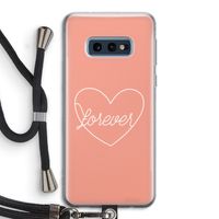 Forever heart: Samsung Galaxy S10e Transparant Hoesje met koord