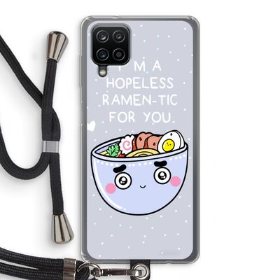 I'm A Hopeless Ramen-Tic For You: Samsung Galaxy A12 Transparant Hoesje met koord