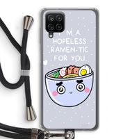 I'm A Hopeless Ramen-Tic For You: Samsung Galaxy A12 Transparant Hoesje met koord
