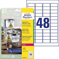 Etiket avery l4778-20 45.7x21.2mm wit 960stuks