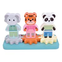 Small Foot - houten stapelspel met tandwielen jungle friends fsc