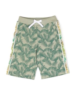Aigner Kids short à imprimé en all over - Vert