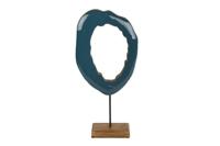 Sculptuur Art steenblauw mango 38x17x5cm