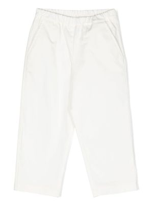 Douuod Kids pantalon droit à taille élastiquée - Blanc
