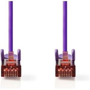 CAT6-kabel | RJ45 Male | RJ45 Male | S/FTP | 1.00 m | Rond | LSZH | Violet | Label