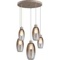 Masterlight Vide hanglampOlive met 5 glazen - zand - Ø50cm - 2432-36-50-5-02-221