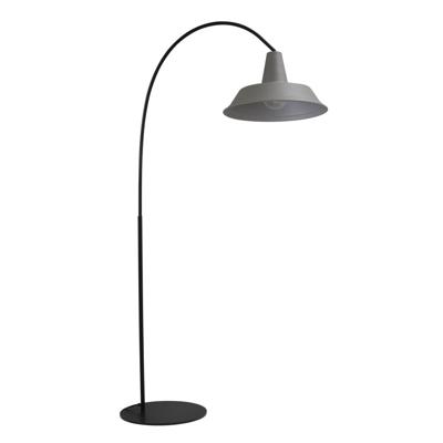 Masterlight Retro vloerlampIndustria 186 zwart met grijze kap - 1547-05-00-00