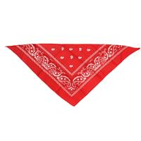 Boeren of cowboy zakdoek bandana - 5x - rood - geruit - 54 x 53 cm - Carnaval verkleed accessiores