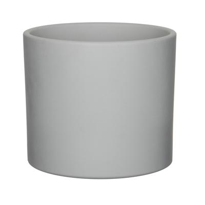 Mica Decorations Bloempot - grijs - mat - keramiek - 19 x 17 cm - plantenpot