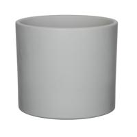 Mica Decorations Bloempot - grijs - mat - keramiek - 19 x 17 cm - plantenpot