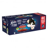 Felix Elke Dag Feest Farm Selectie met rund, kip, eend, lam in gelei natvoer kat (44x85g) 44 x 85 g