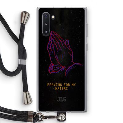 Praying For My Haters: Samsung Galaxy Note 10 Transparant Hoesje met koord
