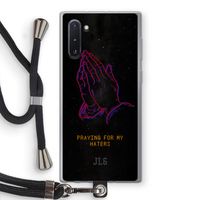 Praying For My Haters: Samsung Galaxy Note 10 Transparant Hoesje met koord