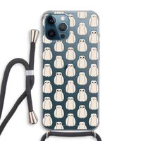 Uilen: iPhone 12 Pro Max Transparant Hoesje met koord