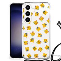 Doorzichtige Silicone Hoesje voor Samsung Galaxy S24 Katten Emojis