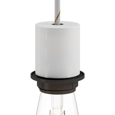 Lamphouder wit e27 glad ontwerp met lampenkap ring