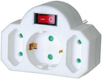 Brennenstuhl Adapterstekker 2 euro- + 1 veiligheidsstopcontact, met schakelaar - 1508100
