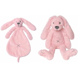 Happy Horse Richie konijn roze knuffeldoekje en knuffel   -