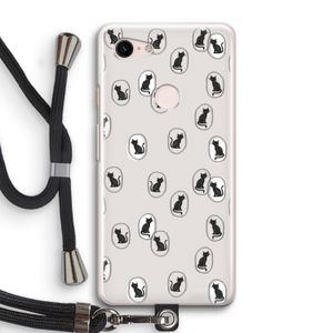 Miauw: Pixel 3 Transparant Hoesje met koord