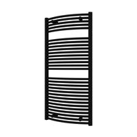 Designradiator BWS Odro Gebogen met Zijaansluiting 119,6x58,5 cm 804 Watt Donkergrijs Structuur