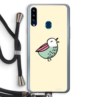 Birdy: Samsung Galaxy A20s Transparant Hoesje met koord