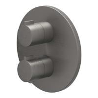 Afbouwdeel IVY Pact Inbouwthermostaat 3-Weg Stop-Omstel Met Rond Rozet Geborsteld Metal Black PVD Afbouwdeel IVY Pact Inbouwthermostaat 3-Weg Stop-Omstel Met Rond Rozet Geborsteld Metal Black PVD