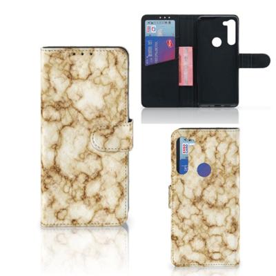 Motorola G8 Power | Bookcase | Marmer Goud