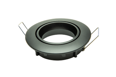 Inbouw armatuur zwart 50mm IP20 kantelbaar geschikt voor 50mmm LED lamp