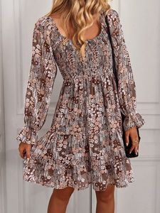 Casual Small Floral Dress With No