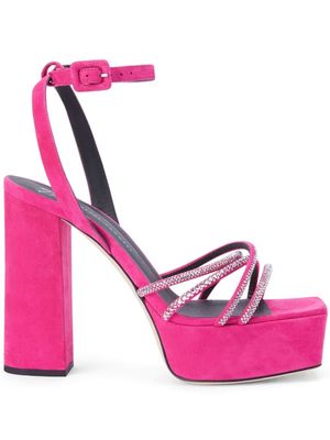 Giuseppe Zanotti sandales Arhama à plateforme 120 mm - Rose