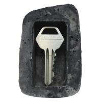 Gerimport Sleutel opbergsteen - kunststof - 5 x 8 cm - voor buiten - sleutels opbergen
